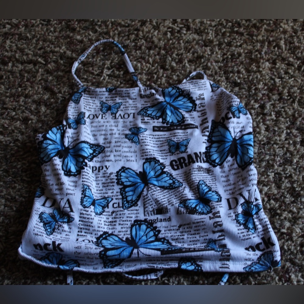 Butterfly crop top